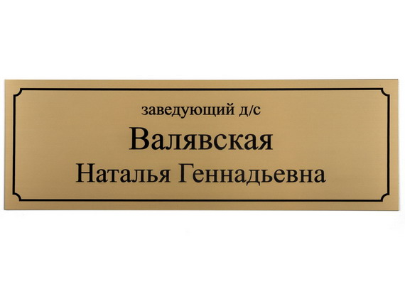 Материал: двухслойный пластик, размер: 300х100 мм.